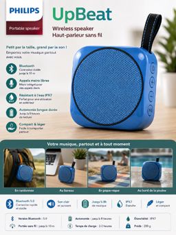 Enceinte Bluetooth Philips UpBeat IPX7 Portable