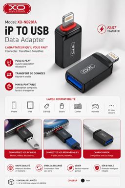 Adaptateur XO NB281A Lightning vers USB OTG
