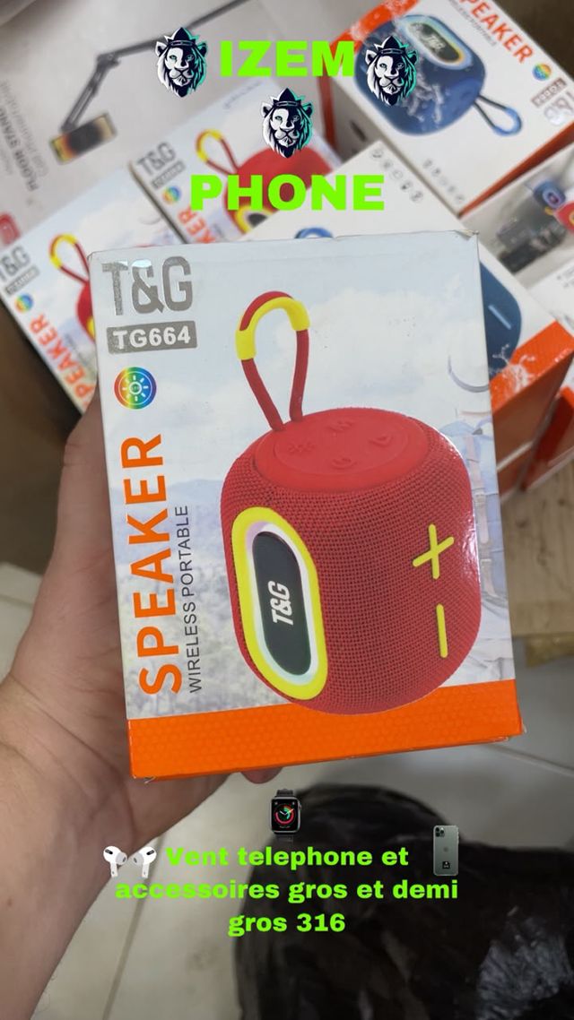 Enceinte Bluetooth T&G TG664 - LED & Sangle
