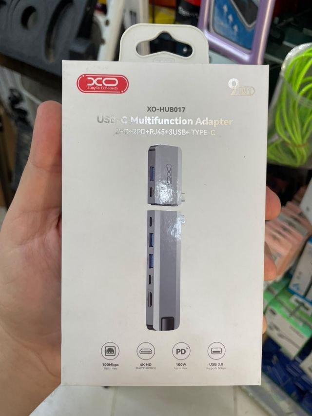 Hub USB-C 9-en-1 XO : Dual HDMI 4K, RJ45 & PD 100W