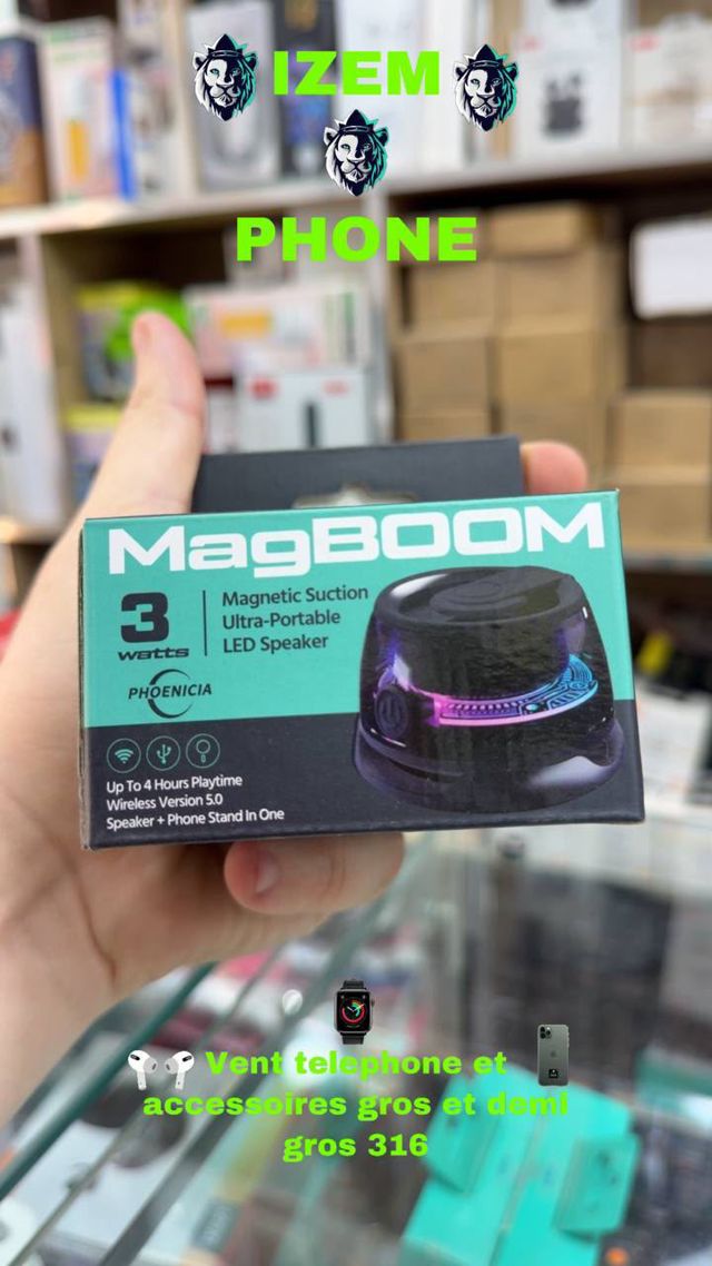 Enceinte Bluetooth Magnétique MagBOOM 3W LED PHOENICIA