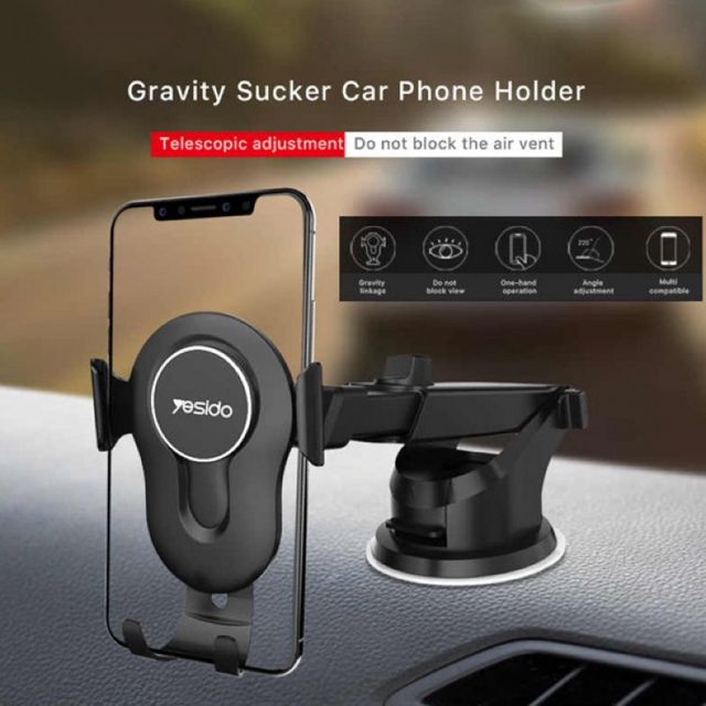 Support Voiture Ventouse Gravitationnel Yesido C44