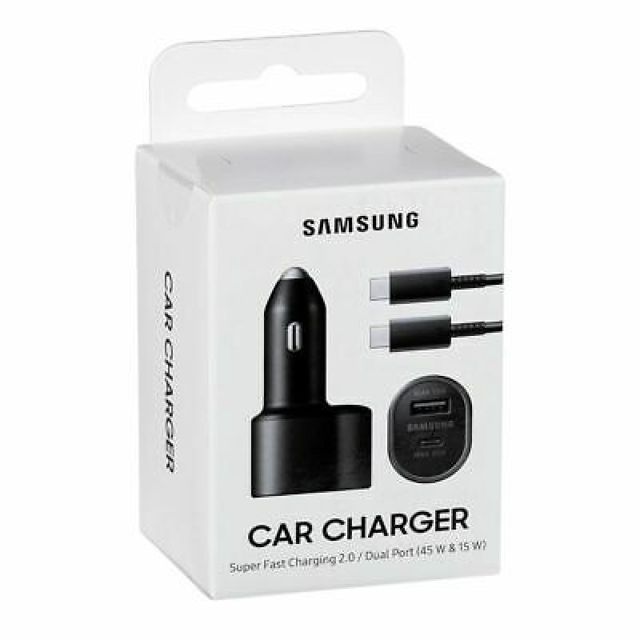 Chargeur Voiture Samsung 60W USB-C Dual Port + Câble