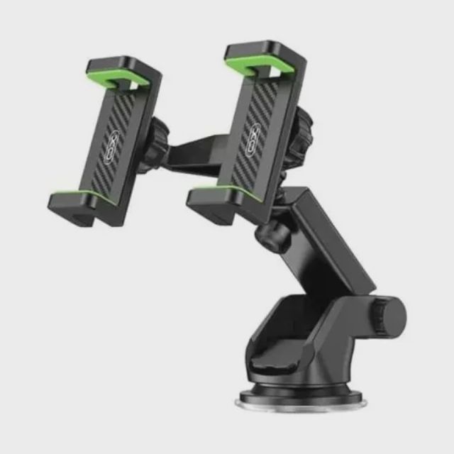 Support Voiture Double Téléphone Ventouse XO-C117 360°